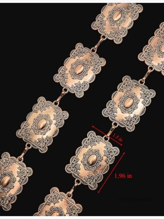 Western Metal Concho Chain Belt for Women Dresses Jeans main image 4